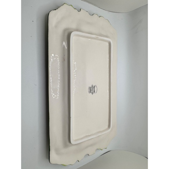 Spode Christmas Tree Ribbons Rectangular Platter Collectors Ceramic - Picture 7 of 8